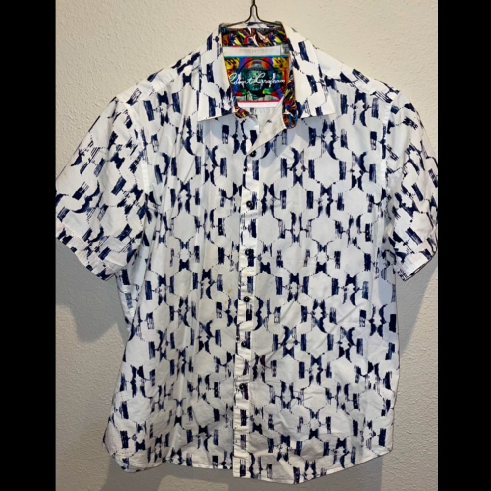 Robert Graham short-sleeve mens button up shirt